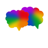 arco iris habla burbuja png
