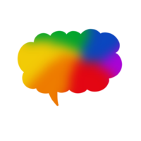 Rainbow Speech Bubble png