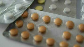 Medical pills tablet spin video