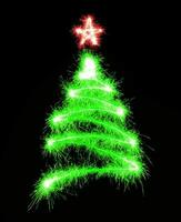 Christmas tree light effect photo