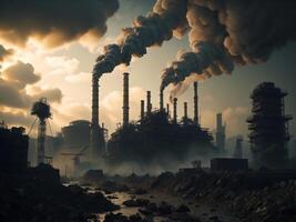 Industry and air pollution photo