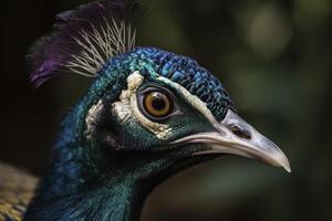 pavo real, creado con generativo ai foto