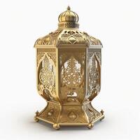 Arabic gold vintage luminous lantern, created with photo