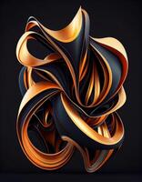 Abstract twisted lines, created with photo