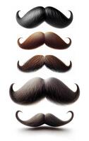 Moustaches isolated on the white background, created with photo