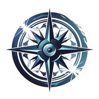 Compass emblem, created with photo