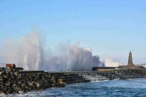 Sea with waves photo