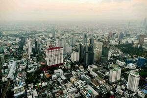 Aerial view of the city photo