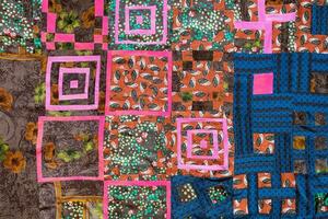 handcrafted motley patchwork cloth photo