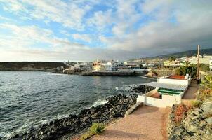 Scenic view of the shore photo