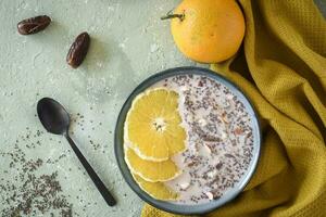 Chia seeds and oats photo