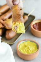 Homemade corn dogs recipe photo