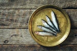 Served small fishes photo