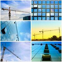 Modern buildings collage photo