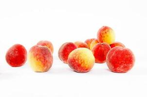 Fresh organic peaches photo