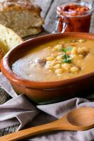 Beans soup served photo