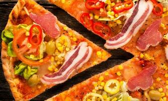 Slices of pizza photo