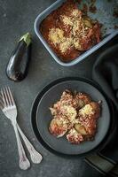 spicy eggplant parmigiana photo