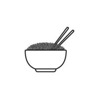 plate with chopsticks vector icon illustration