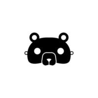 oso máscara vector icono ilustración