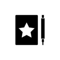 star, leaf, pen vector icon illustration