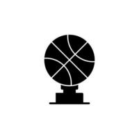 baloncesto trofeo vector icono ilustración