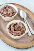 Creamy chocolate pudding photo