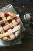 Homemade strawberry pie photo