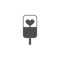 Ilustración de icono de vector de helado