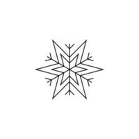 snowflake line vector icon illustration