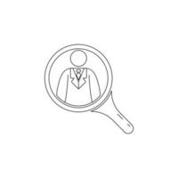 find an employee vector icon illustration