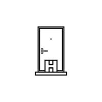 Delivery Door Box vector icon illustration