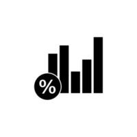 charts, percent sign vector icon illustration