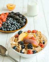 Served healthy breakfast photo