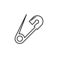 safety pin vector icon illustration