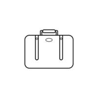 Old suitcase vector icon illustration