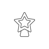 Christmas star line vector icon illustration