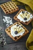 Juicy Belgian waffles photo