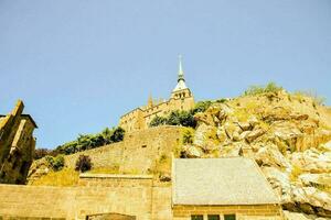 Le Mont Saint-Michel tidal island, Normandy, northern France photo