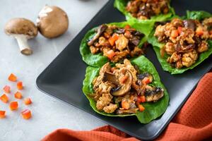 Pulled chicken wraps photo