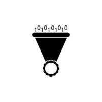 grinder, binary code vector icon illustration