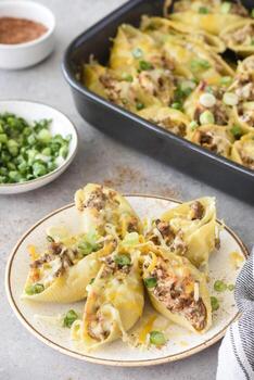 taco relleno conchas foto