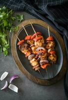 Chicken skewers recipe photo