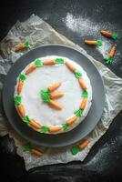 Homemade carrot cake photo