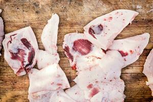 Raw pork meat photo