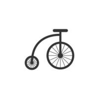 two-wheeled bicycle vector icon illustration