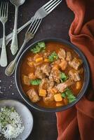 Beef stew soup photo