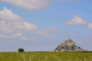 Le Mont Saint-Michel tidal island Normandy northern France photo