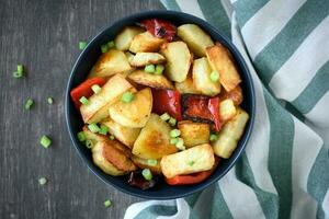 Roast potatoes salad photo