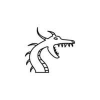 the Dragon vector icon illustration